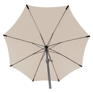 Parasol droit rond "Sisko" blé 2, 7m