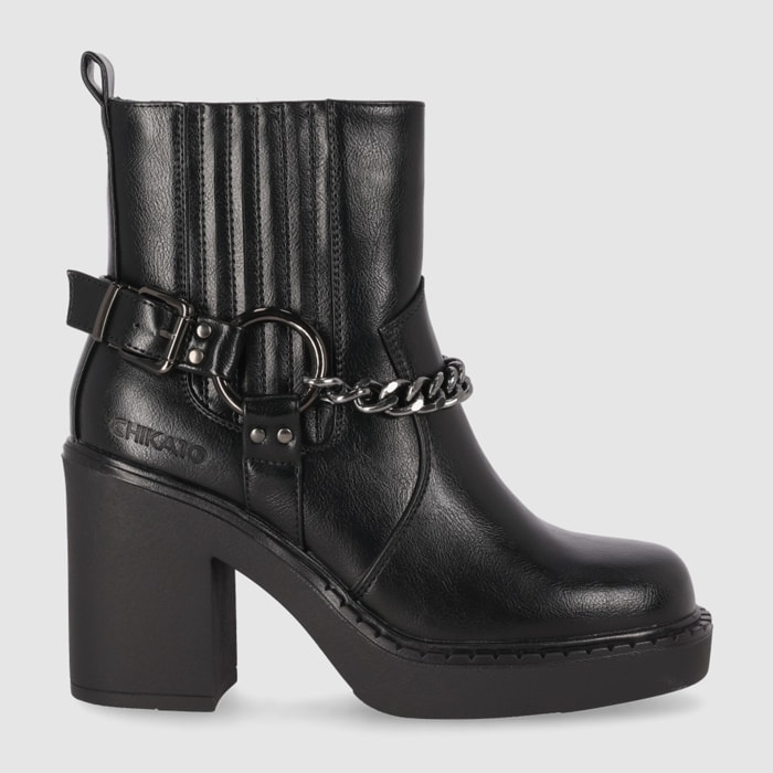 Botines - Negro - Tacón: 7 cm