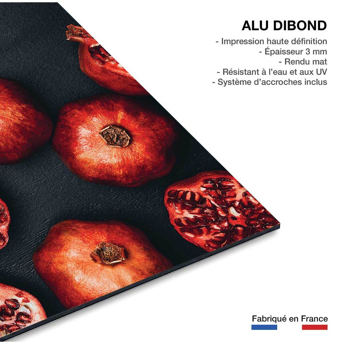 Tableau collection graines de grenade i Tableau alu Dibond