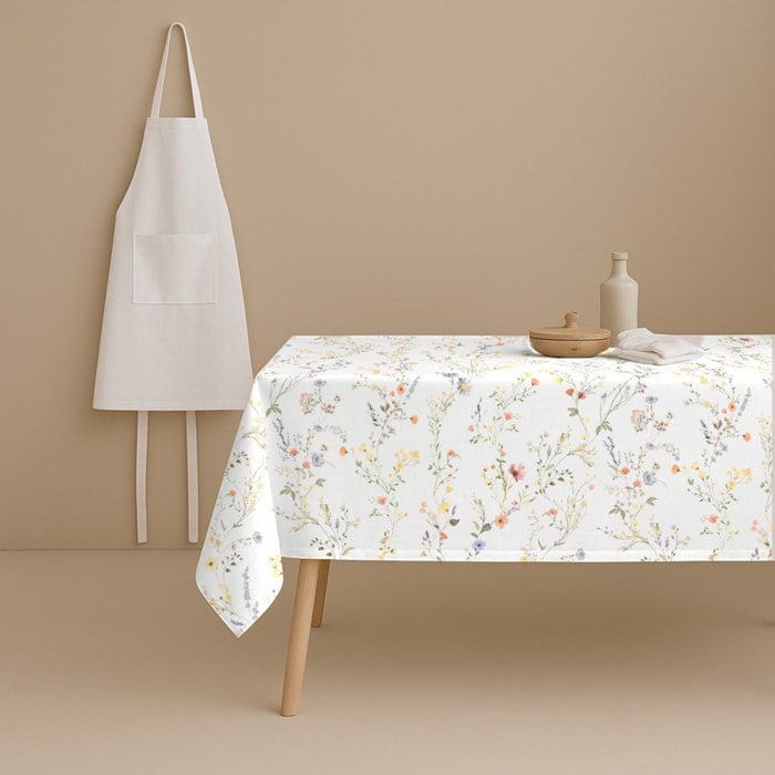 Naturals - Mantel de Tela Estampado - Antimanchas - 100% Algodón - Half panamá - Primavera