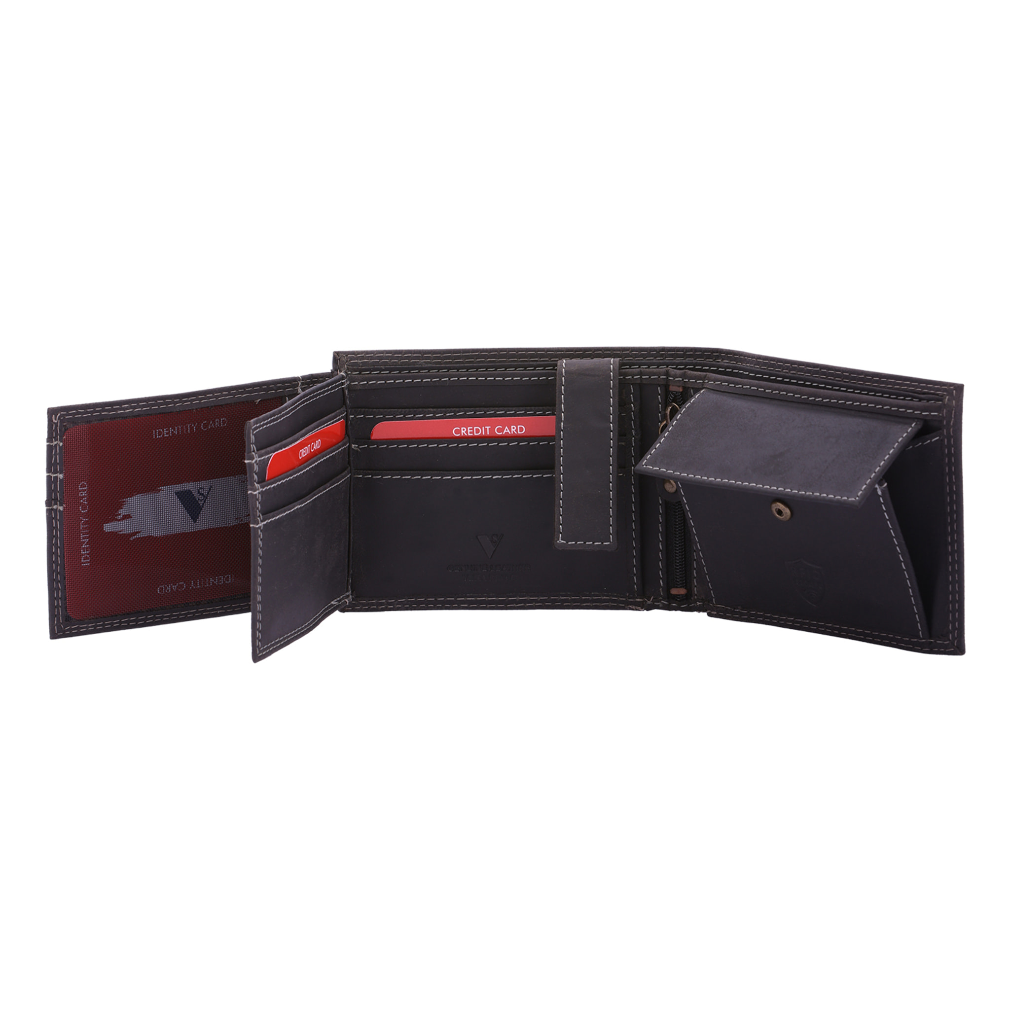 Portafoglio  da uomo In Vera pelle Made in Italy 9,5x12,5x2,5 cm