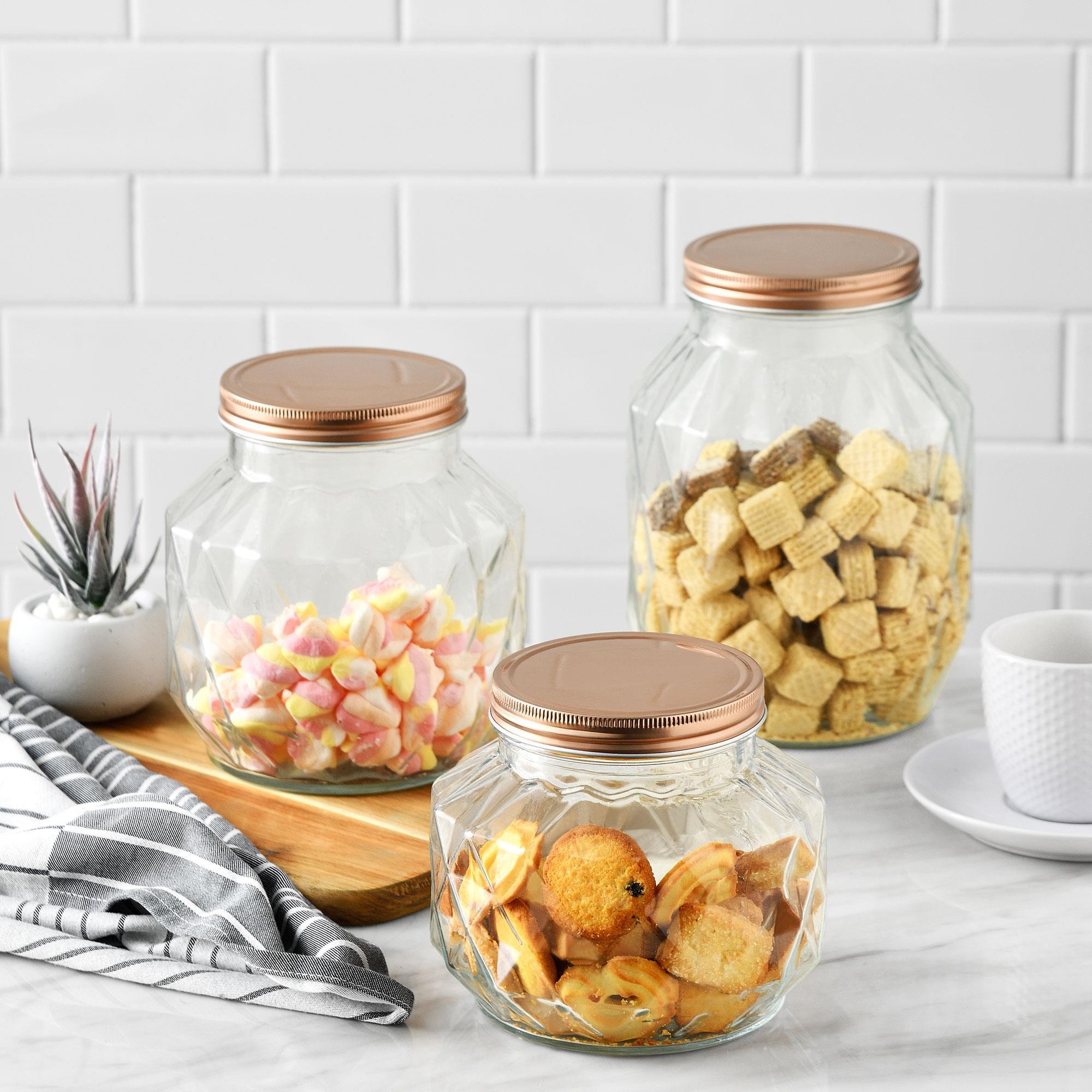 Bote de Vidrio – Recipiente de Almacenaje para Cocina con Tapa, Ideal para Pasta, Cereales y Alimentos Secos Renberg Signature