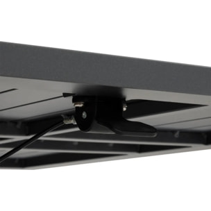 Table de jardin relevable carrée "Salimia" graphite 110 x 110 x 69cm en aluminium