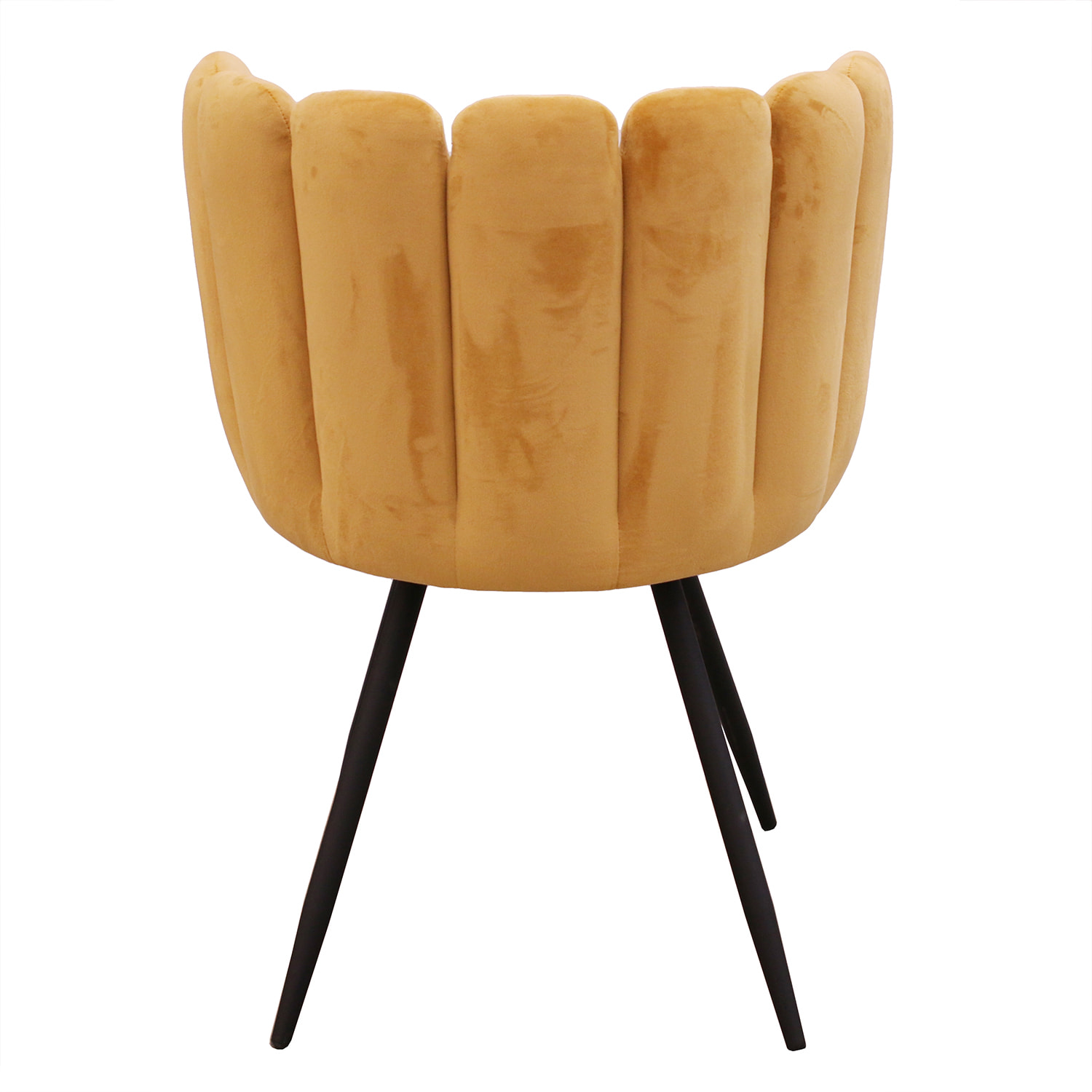 Chaise Ariel Velours Jaune - Lot de 2