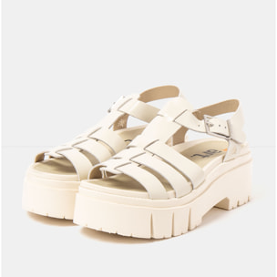 Sandalias 2042 NAPPA SHINNY CREAM / LEEDS color Cream