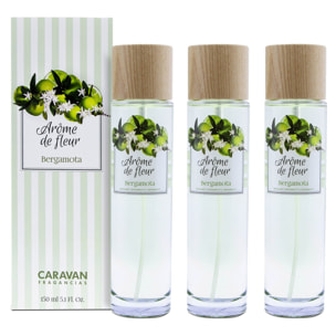 3x frasco 150 ml caravan arome de fleur bergamota