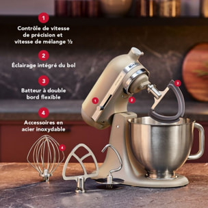 Robot pâtissier KITCHENAID Artisan+Avoine 5KSM50PKVEOC