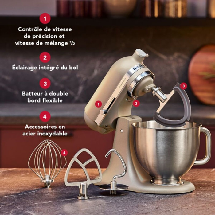 Robot pâtissier KITCHENAID Artisan+Avoine 5KSM50PKVEOC