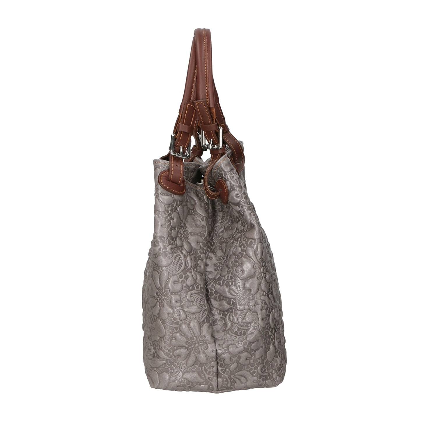Borsa a mano da donna - Modello Elenia - Vera pelle - 33.0 x 29.0 x 16.0 cm