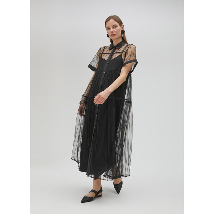Vestito nero in tulle