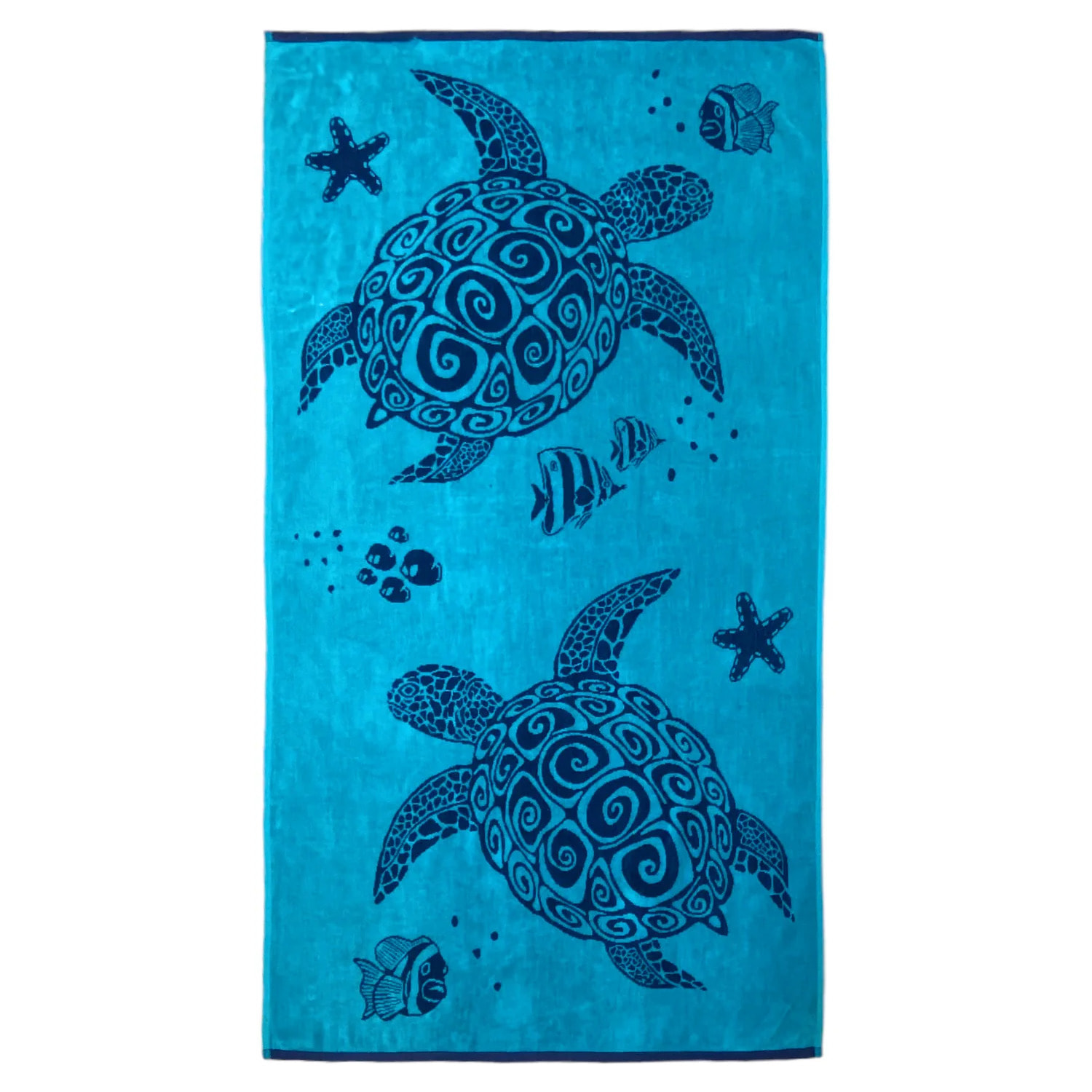 Serviette de plage éponge velours Jacquard - Osa - 90x170cm - 400g/m²