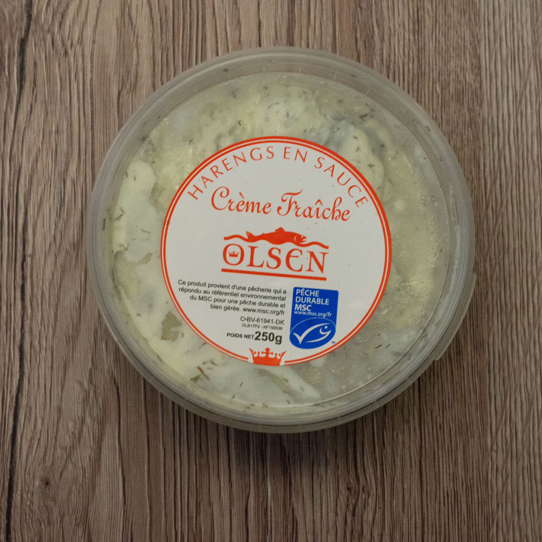 Harengs en sauce crème fraiche - Danemark - 250 g