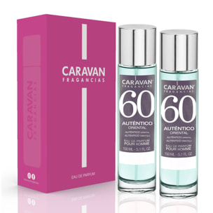 Caravan fragancias - caja de regalo con 2 perfumes nº60 de 150 ml, para hombre