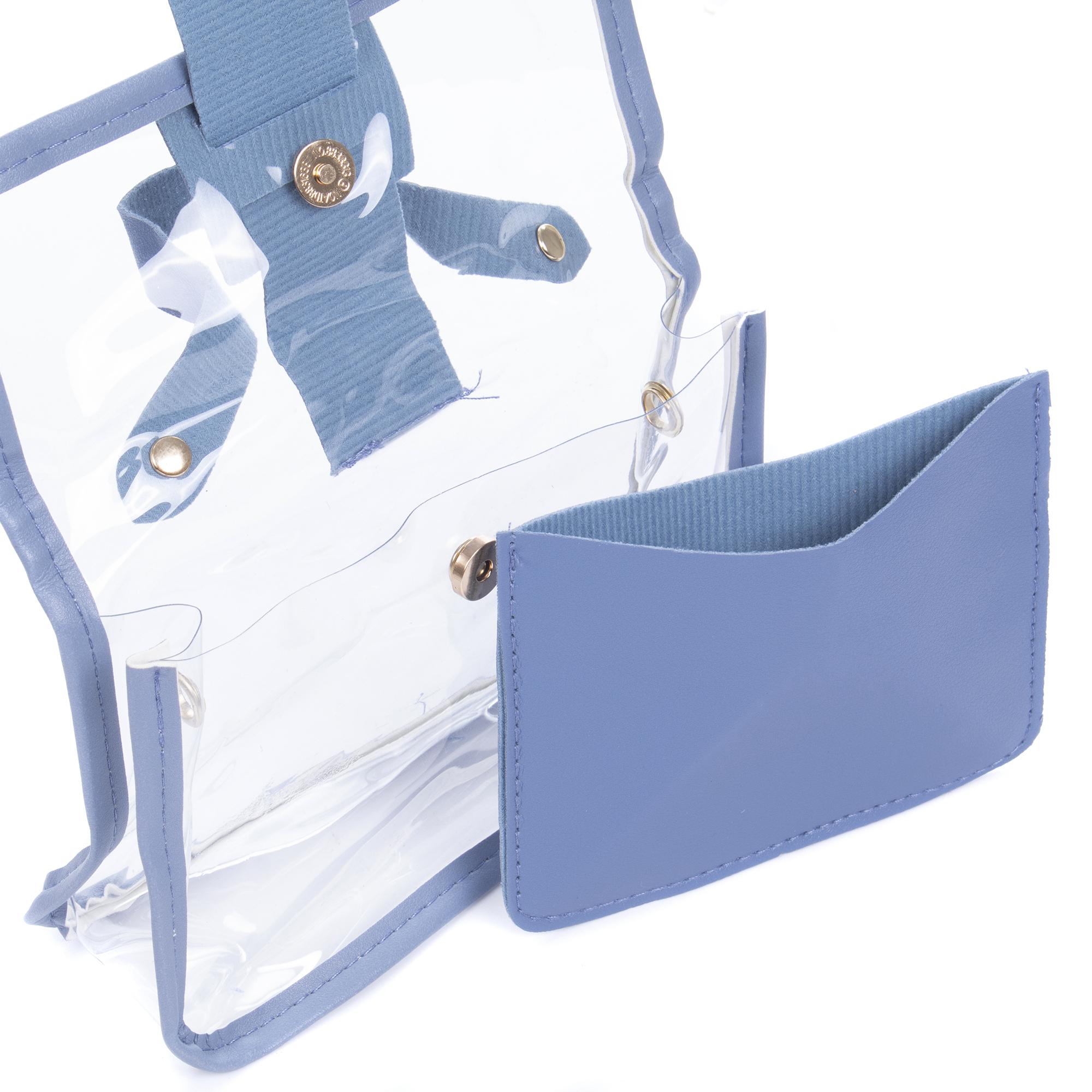 Zeccone bolso bandolera tote mini, de PVC transparente y piel sintética.