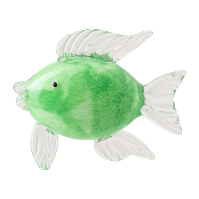 J-Line Presse-papier Poisson - verre - vert