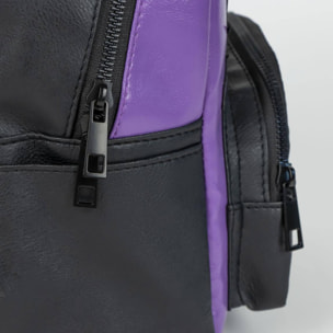 Mochila casual de villanas de disney - color negro - 22.5x22.5x7.cm - fabricada en pu - estampado de maléfica