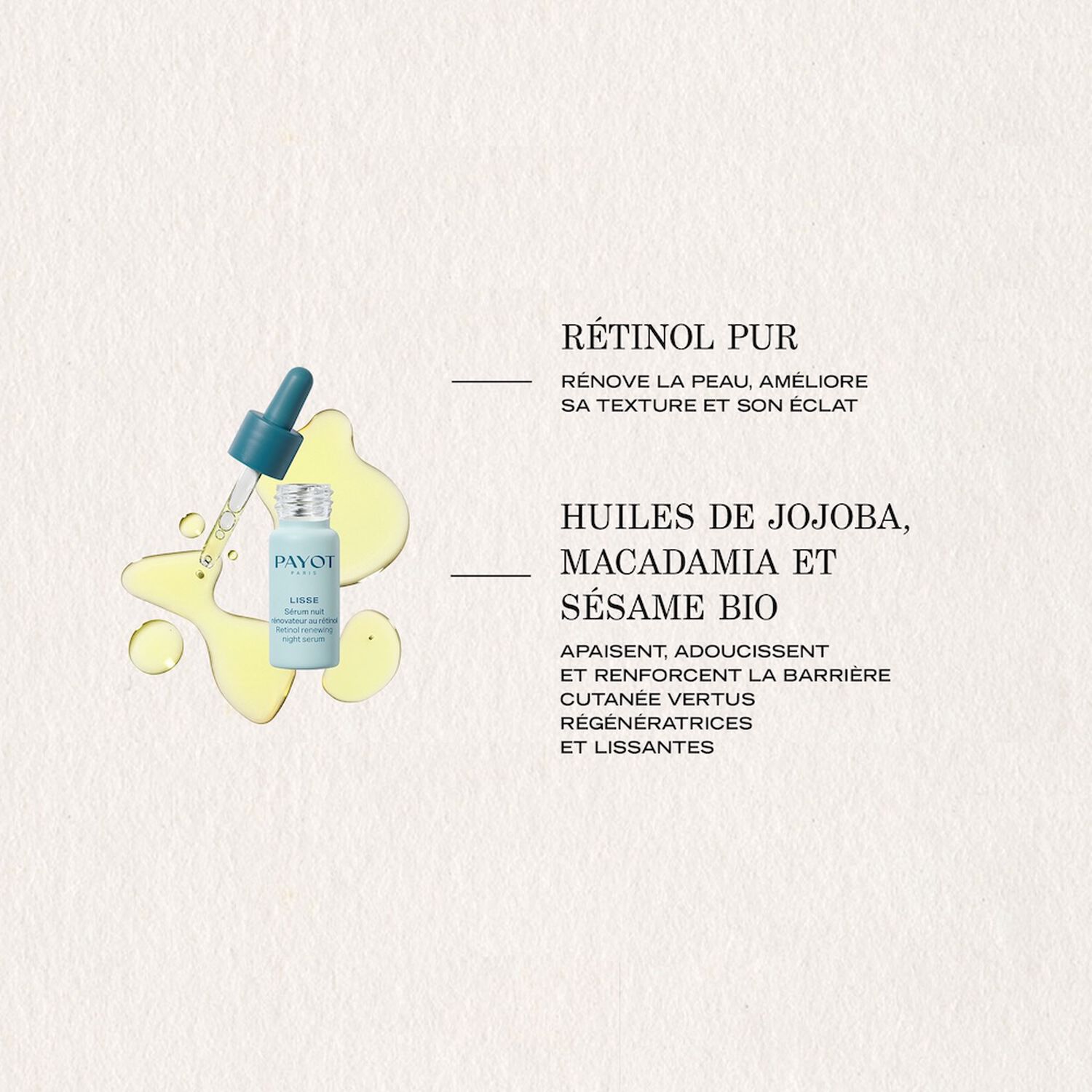 Lisse Sérum Rénovateur Au Rétinol - Sérum Soin Nuit Expert Rides 15 ml