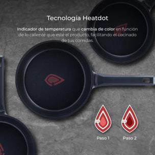 Cazo Ø16x8cm en Aluminio fundido con tapa y mango soft touch GASTRO REECO MasterPRO