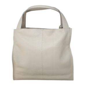 Chicca Borse Borsa a Mano Shopper Donna in Pelle Beige