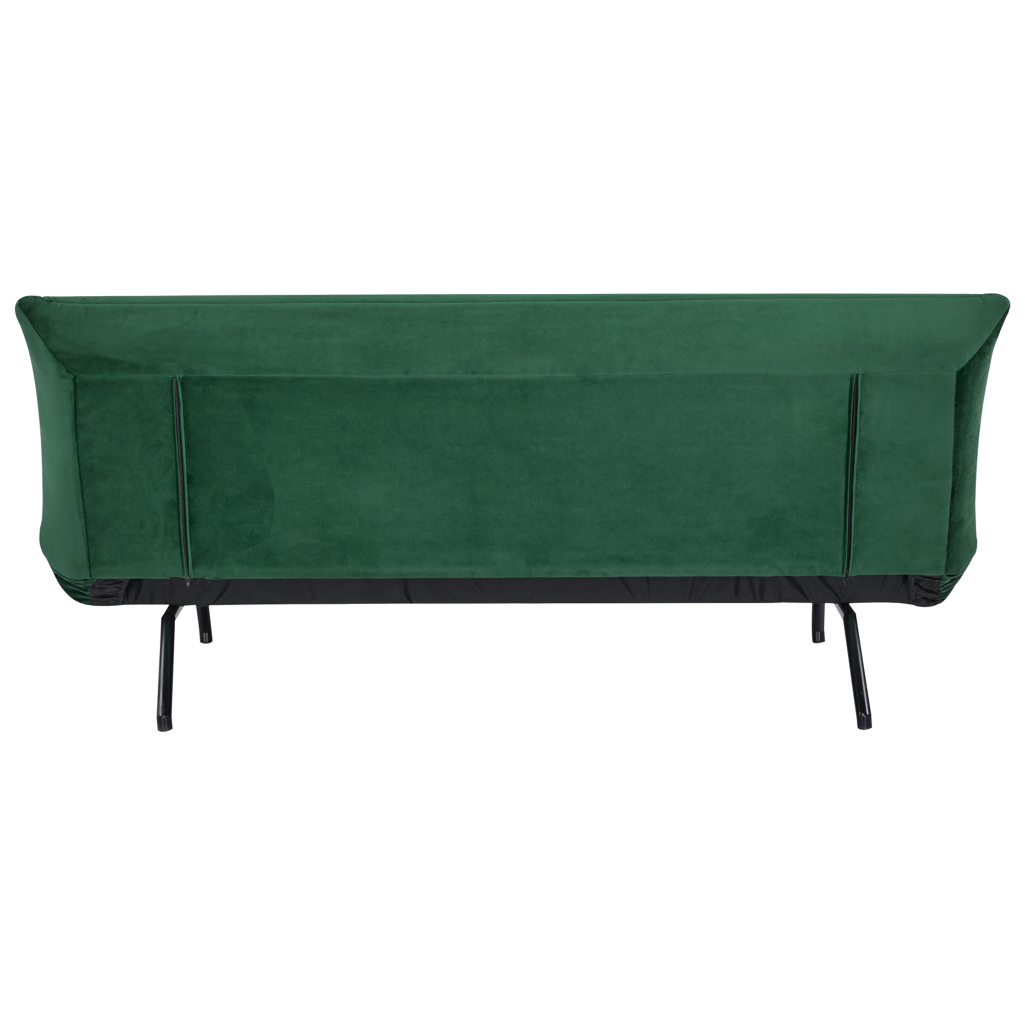 Canapé convertible 3 places en velours vert ANATOLE