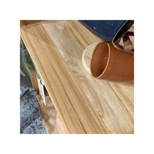 Etagère en L 3 cases cubes de rangement 137 cm bois de teck massif - ROMA