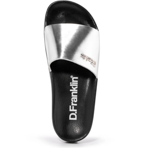 Chanclas  Mujer Pala Slide Mirror Plata D.Franklin