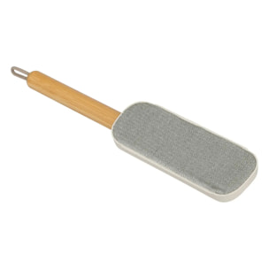 Brosse à textile avec manche en bambou gris 7,3x4cm