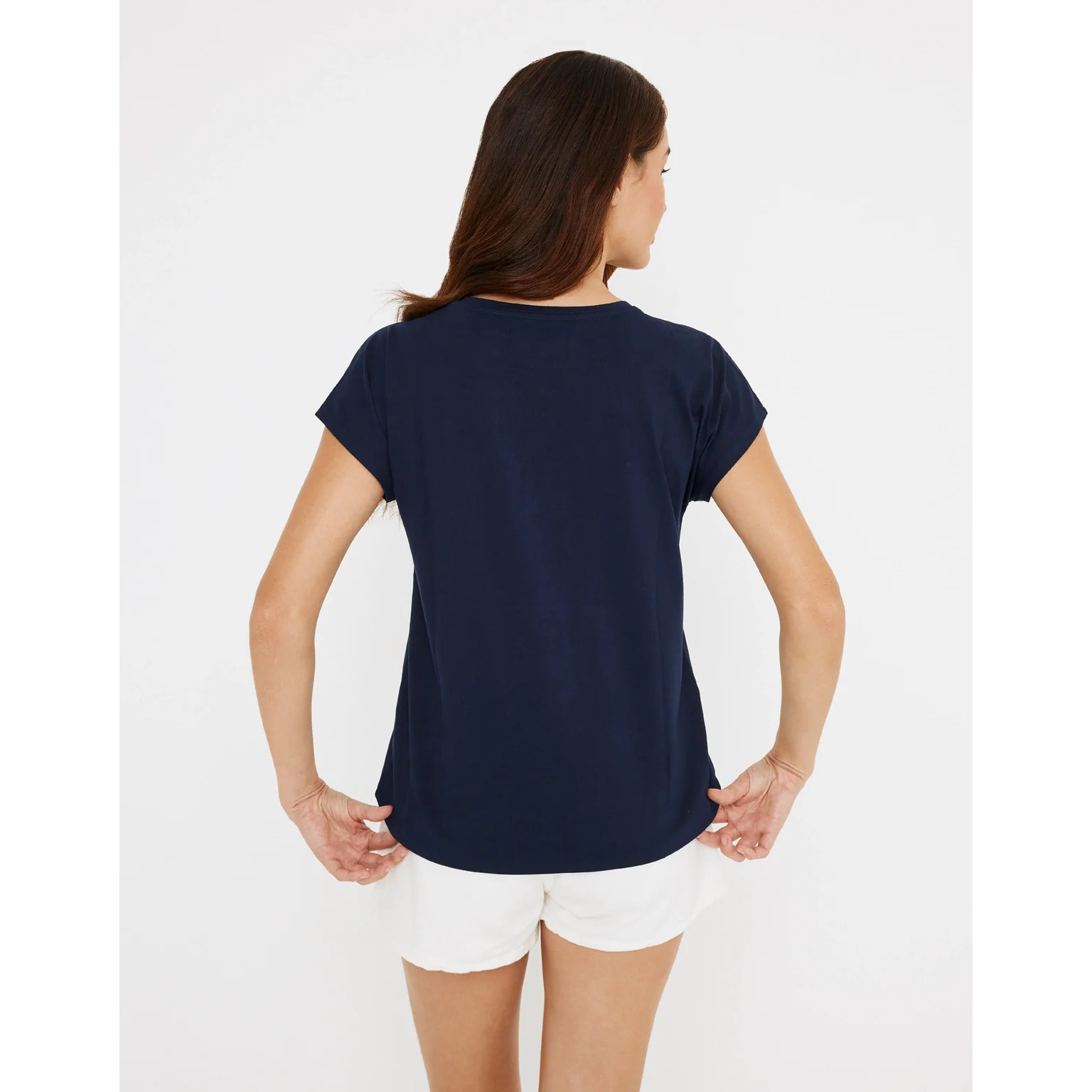 Camiseta Manga Corta Azul Marino- Pelzoflor