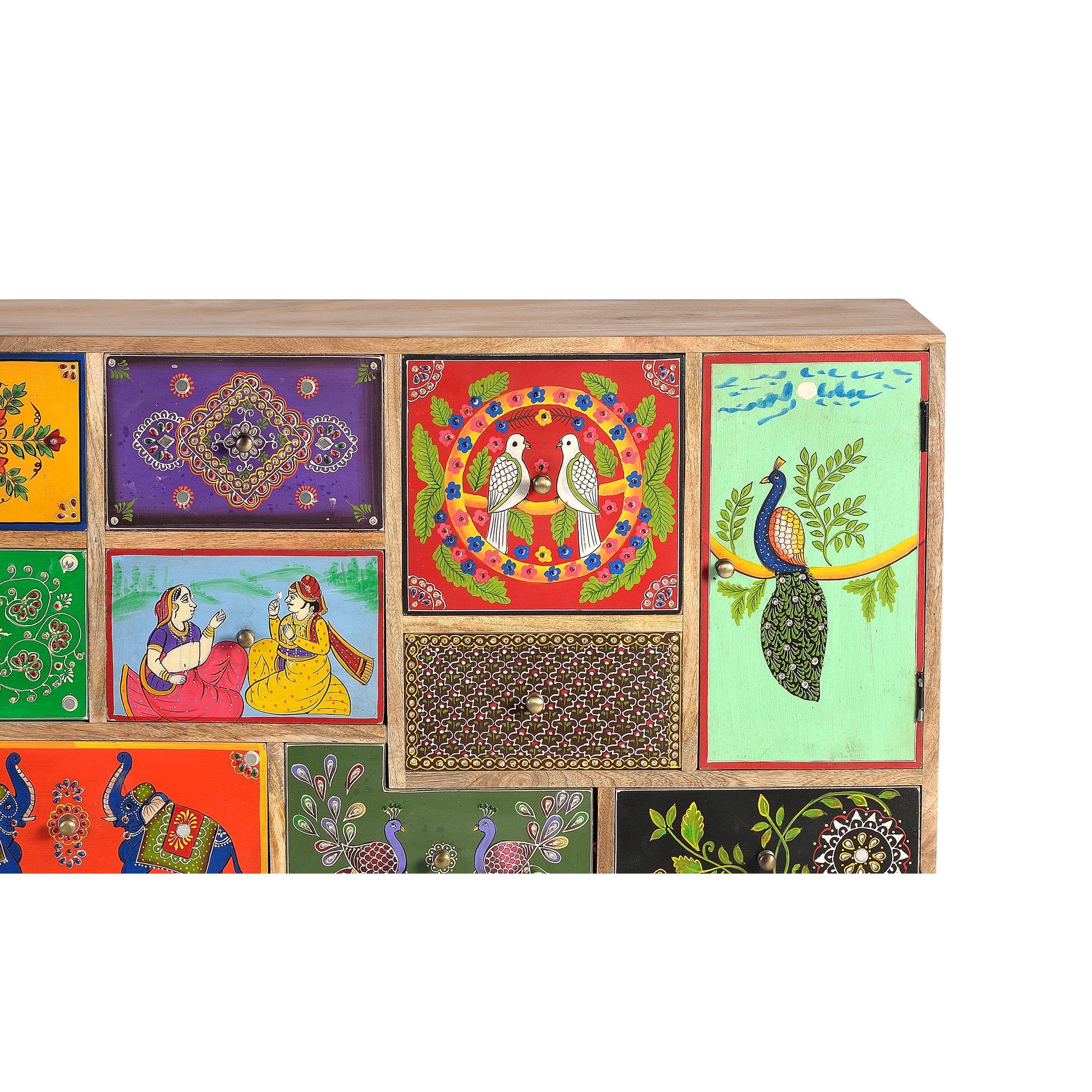 Cómoda - madera de mango - 90x112x35cm