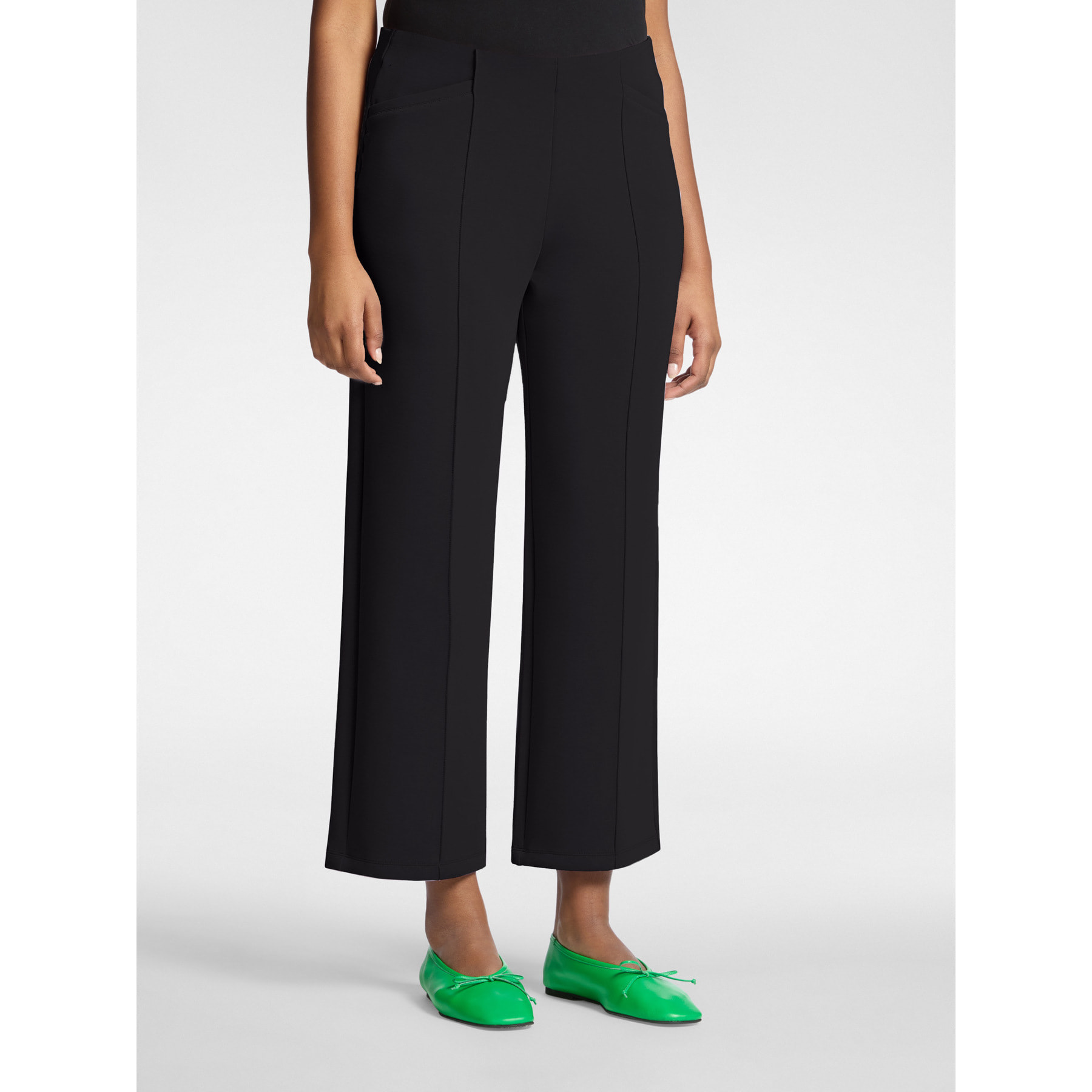 Elena Mirò - Pantaloni palazzo in scuba - Nero