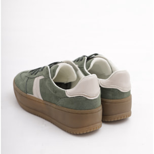SNEAKERS PLATFORM CHOCOLA' VERDE
