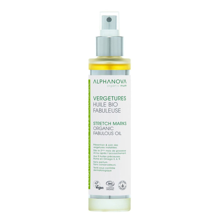 Alphanova Organic Mum - Huile Vergetures Fabuleuse Bio 100 ml