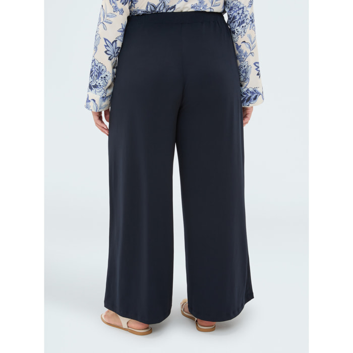 Fiorella Rubino - Pantaloni palazzo in jersey - Blu