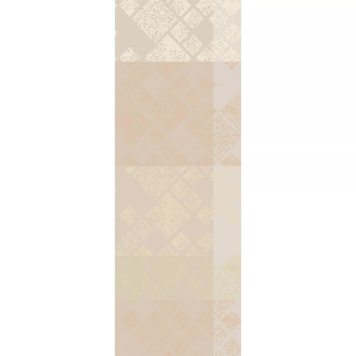 Chemin de table pur coton motif jacquard beige Mille pistils naturel