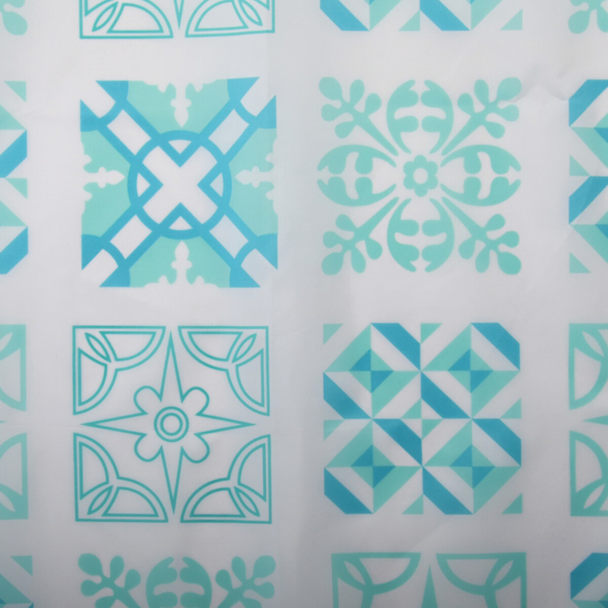 Rideau de douche Polyester SINTRA 180x200cm QUALITE PREMIUM Bleu Turquoise - Anneaux inclus MSV