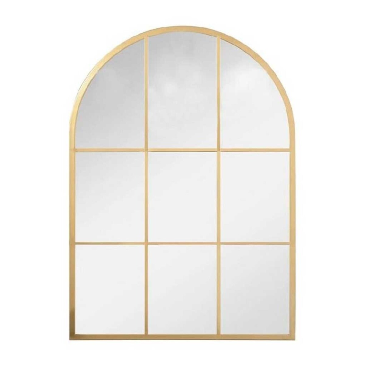 Miroir fenÊtre boston dorée 137cm