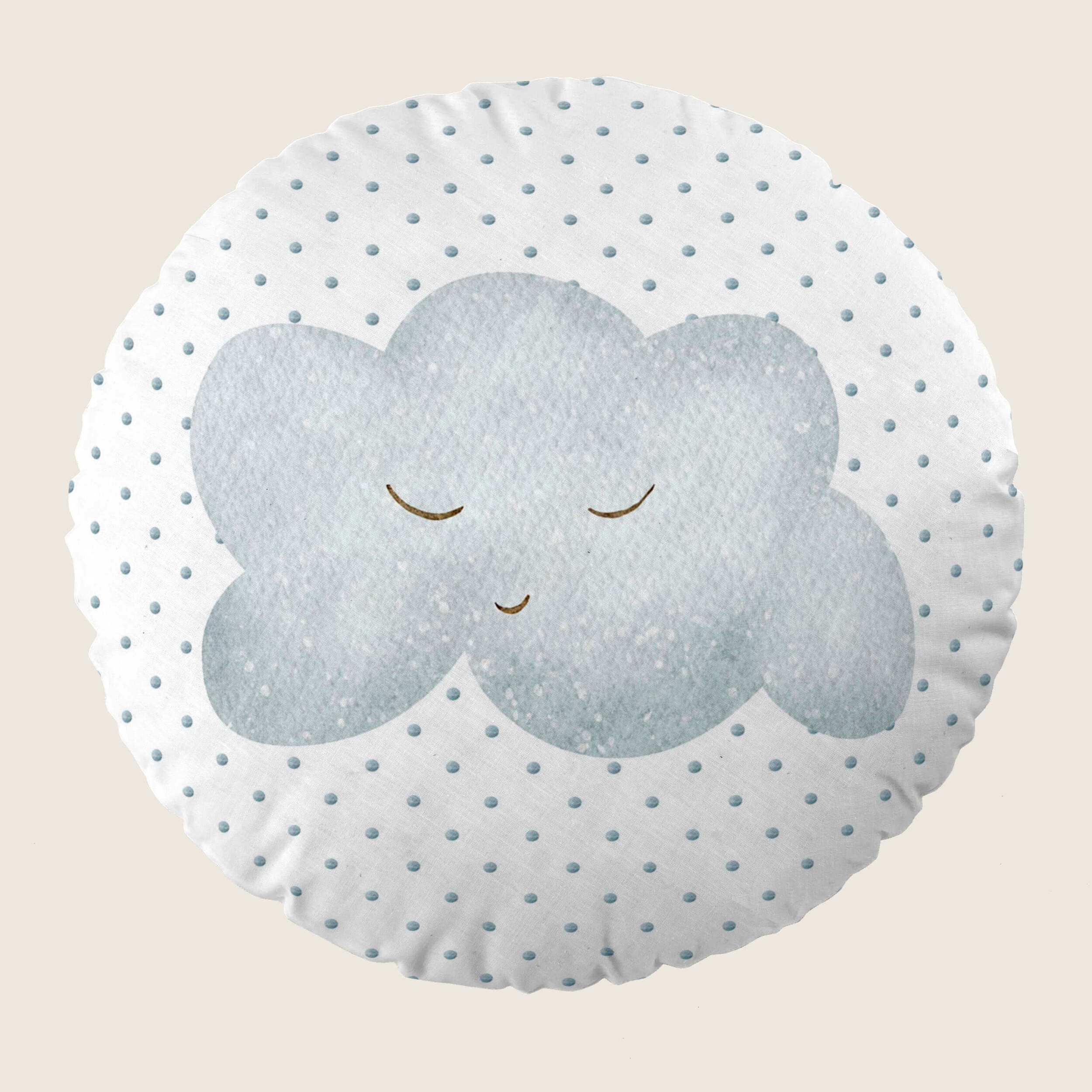 Cool Kids - Cojín Redondo Estampado - Con Relleno - 100% Algodón - Sun