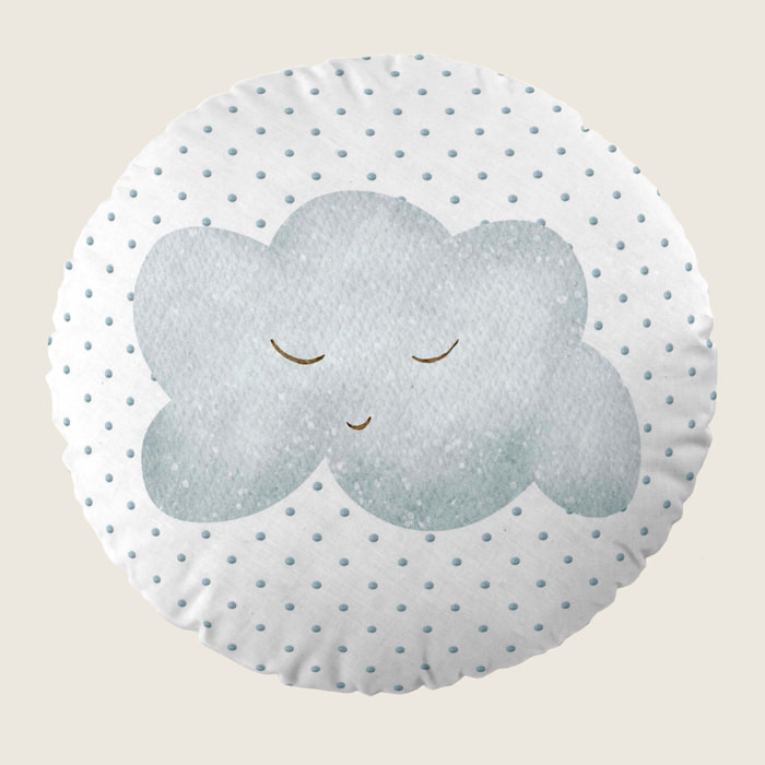 Cool Kids - Cojín Redondo Estampado - Con Relleno - 100% Algodón - Sun