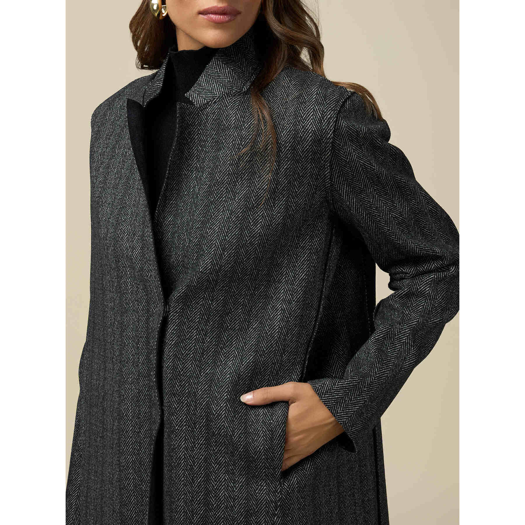 Oltre - Double fabric midi coat - Gris