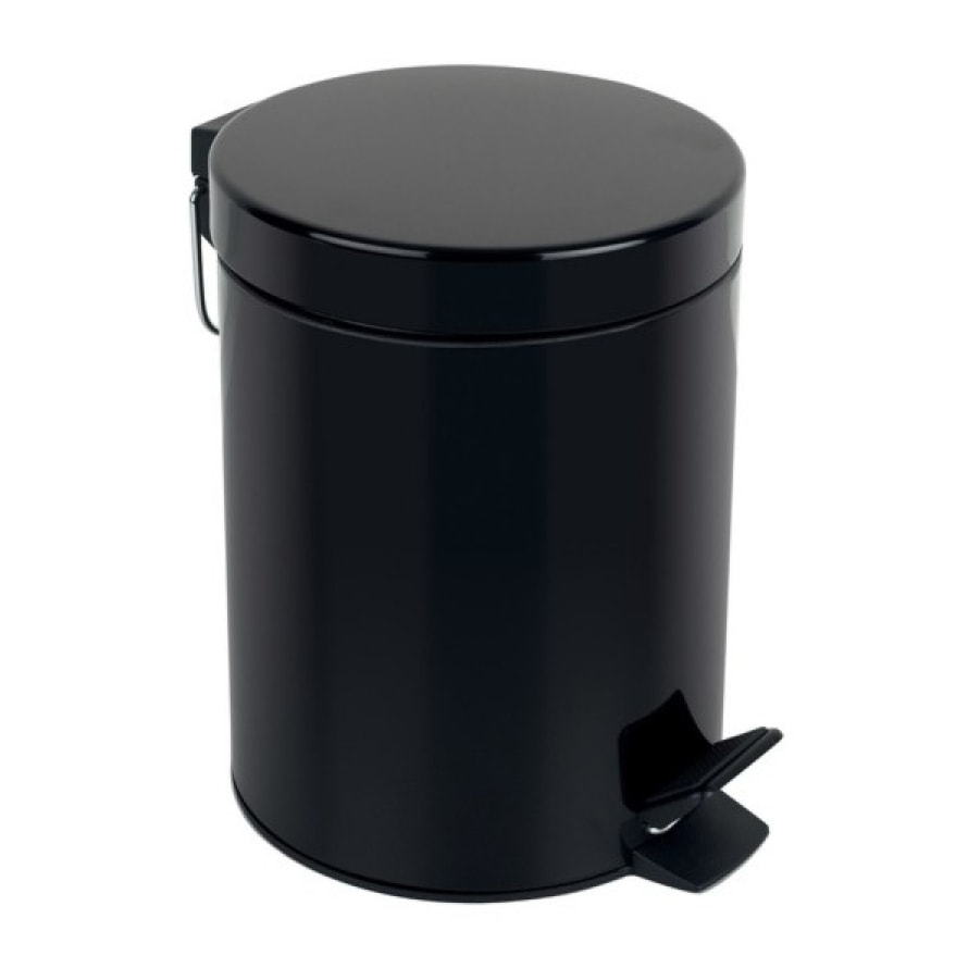 Poubelle à pédale Acier SYDNEY 5L Noir Spirella