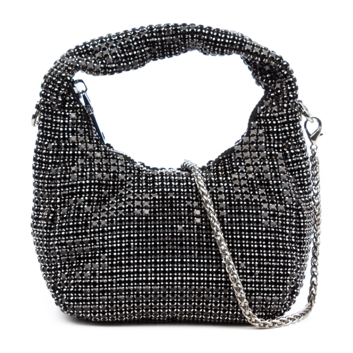 Borsa da festa Baganza con pietre in zirconia di grado 5A, design a diamante effetto brillante.