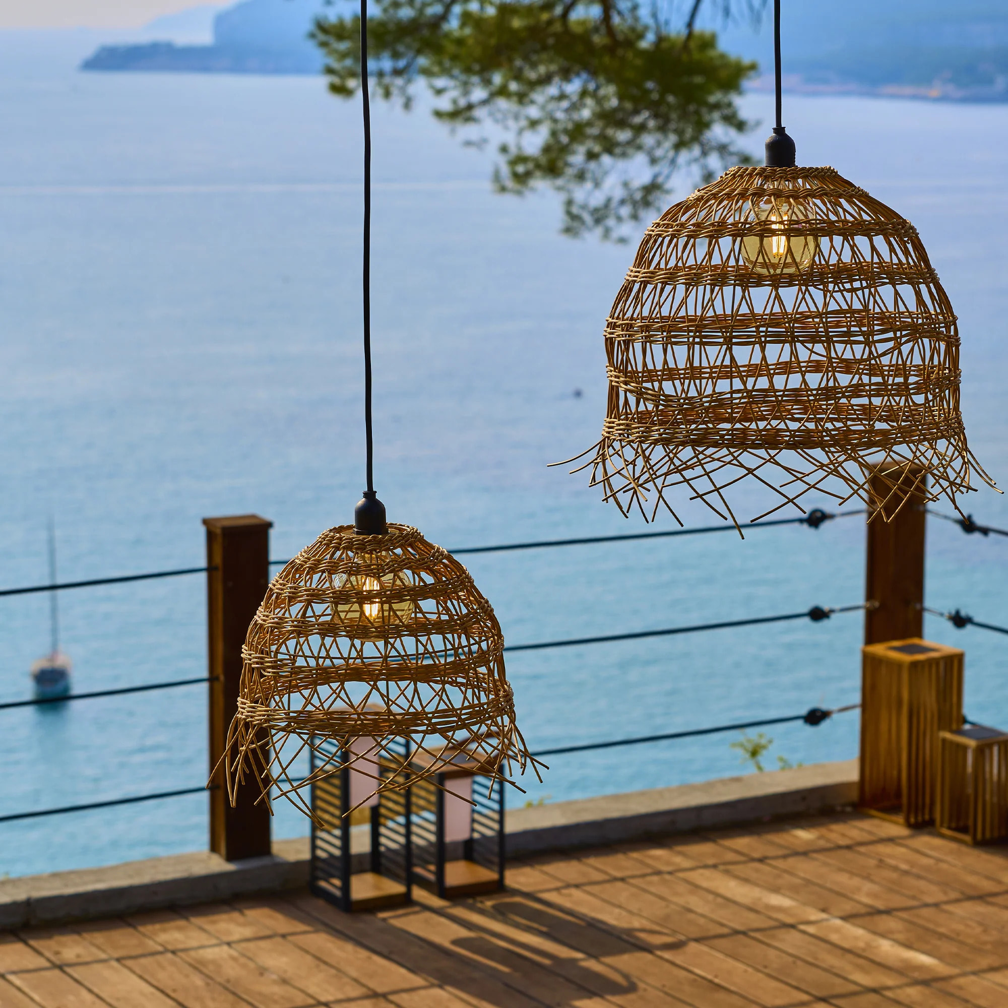 2 Abat-jours seuls HAWAII LONG H45/35CM