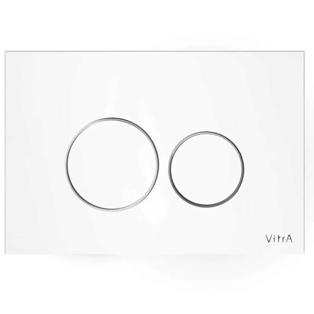 Vetro plaque de commande double touche en verre, blanc (740-1600)