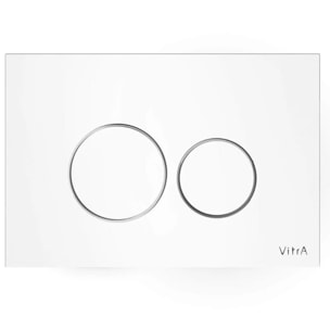 Vetro plaque de commande double touche en verre, blanc (740-1600)