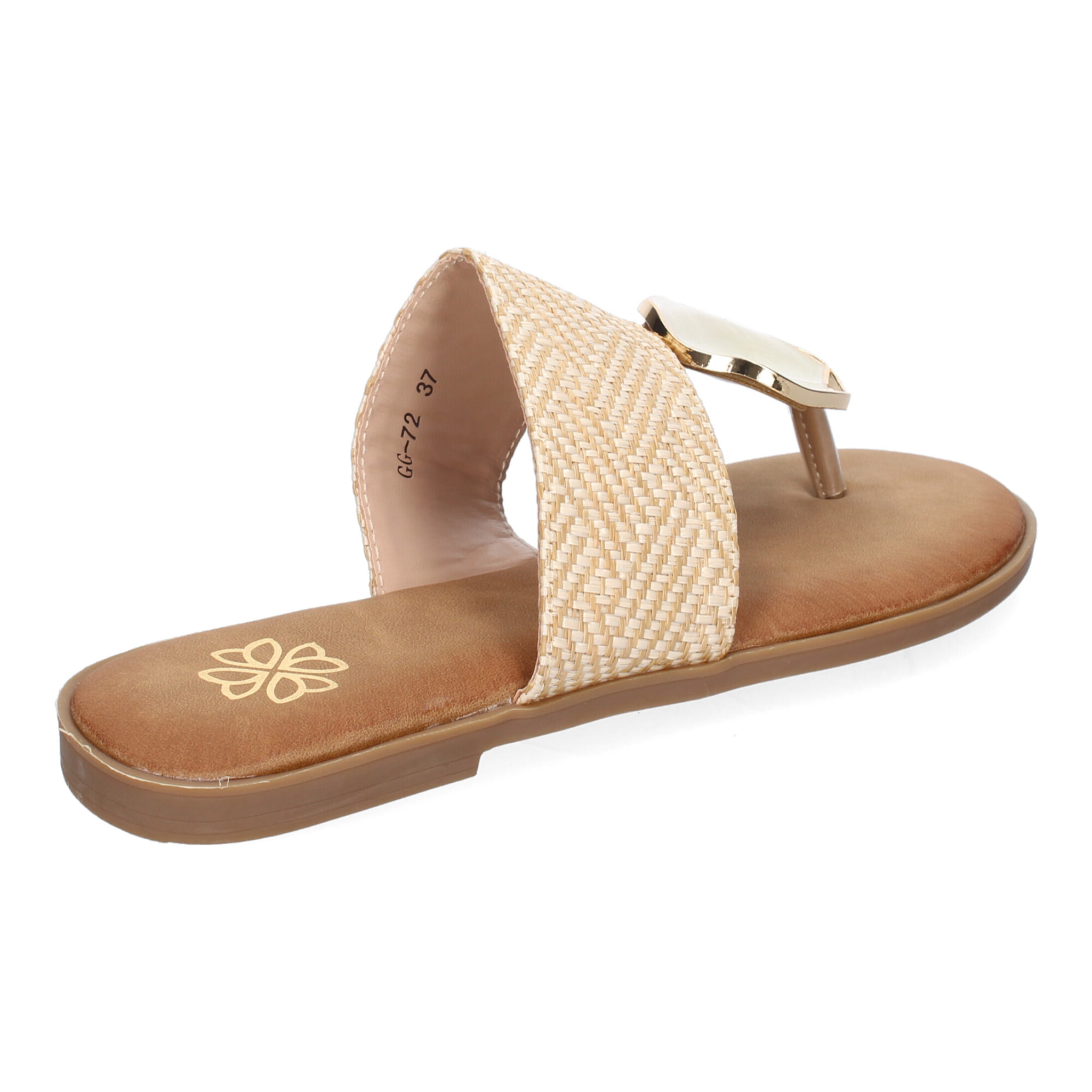 Sandalia Planas de Esclava para Mujer, Comodas y Elegantes, Diseño Moderno con Adornos