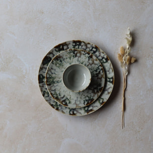 Lot de 6 assiettes plates abstraites en porcelaine 27cm MAKA