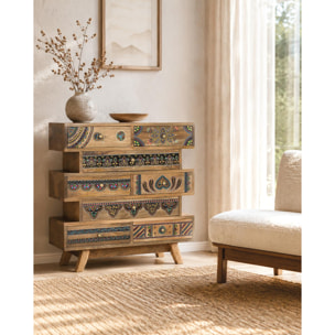 Muebles Auxiliare de Madera de Mango 65 Cm Estilo Boho Ethnic