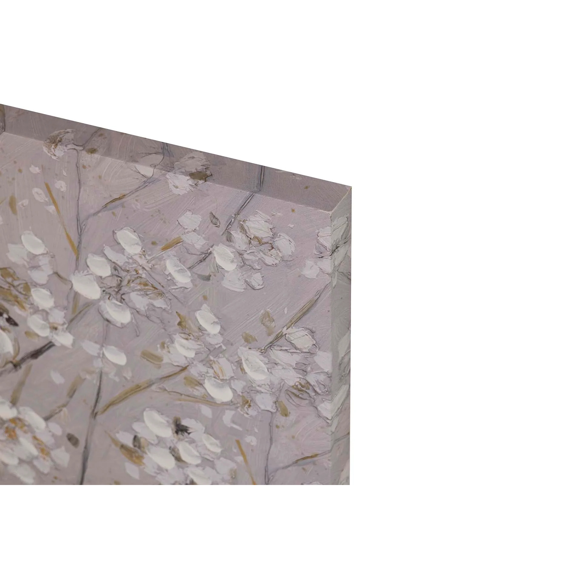 Set 2 Lienzos Almendro 40% Pintado Mano 60x3x60 Cm