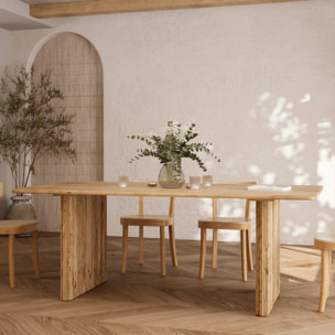 Table rectangulaire en bois d'acacia 8 personnes - Andrea
