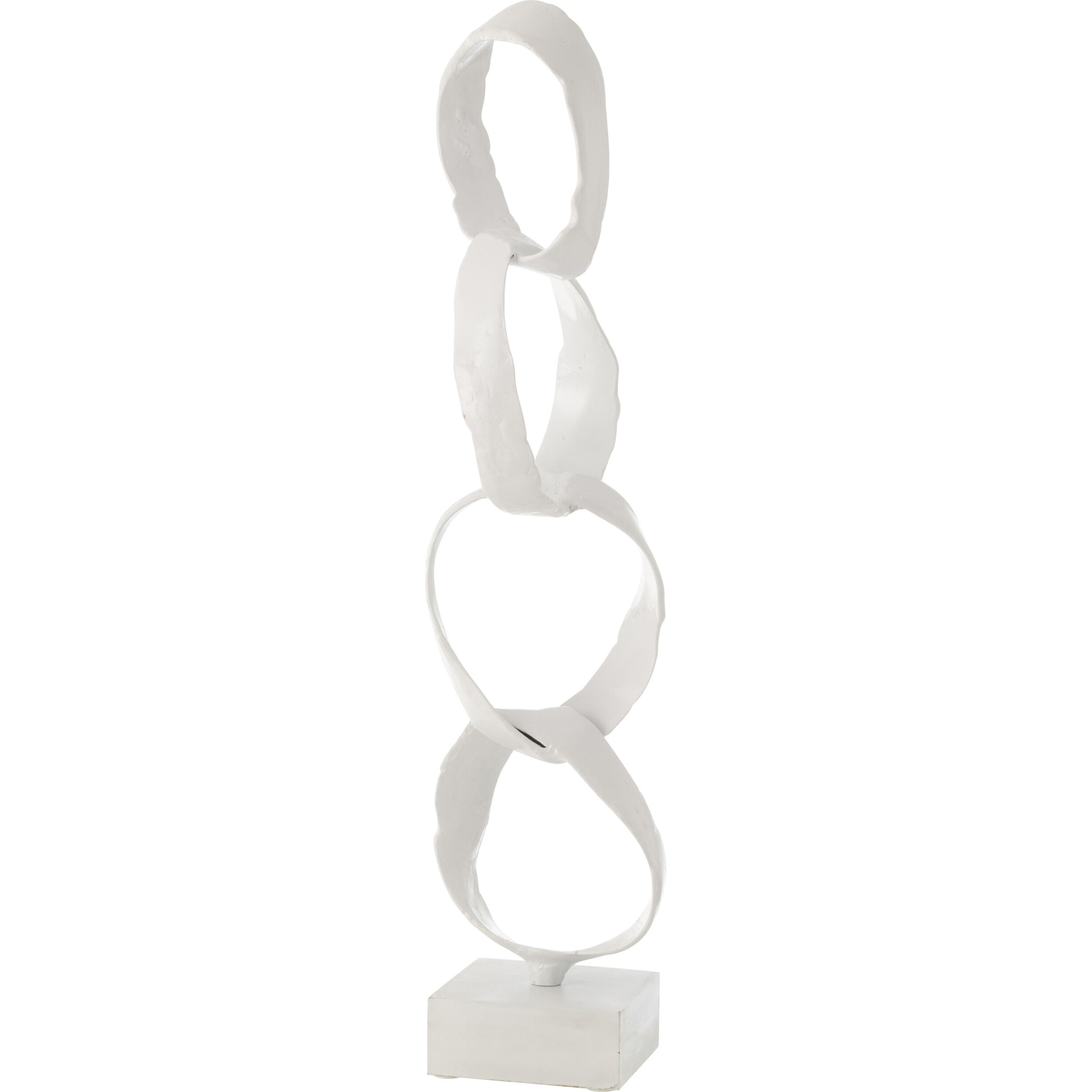 J-Line décoration Anneaux Sur Pied - aluminium - blanc - large